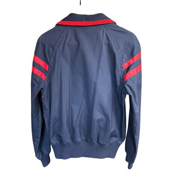 Vtg Obermeyer Anorak Sherpa Blue Jacket Red Striped Men's Medium Outdoors Preppy - Picture 3 of 9
